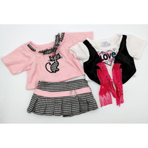 Build-A-Bear Clothing Tops, Skirt, Backpack, Hat 10 Piece Lot - Picture 3 of 4
